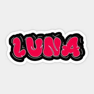 Life ist better with Luna Name Sticker